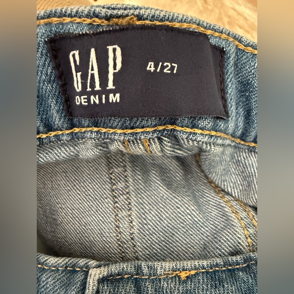 GAP SuperSoft Denim Button-Front Midi Skirt NWT - Picture 4 of 7